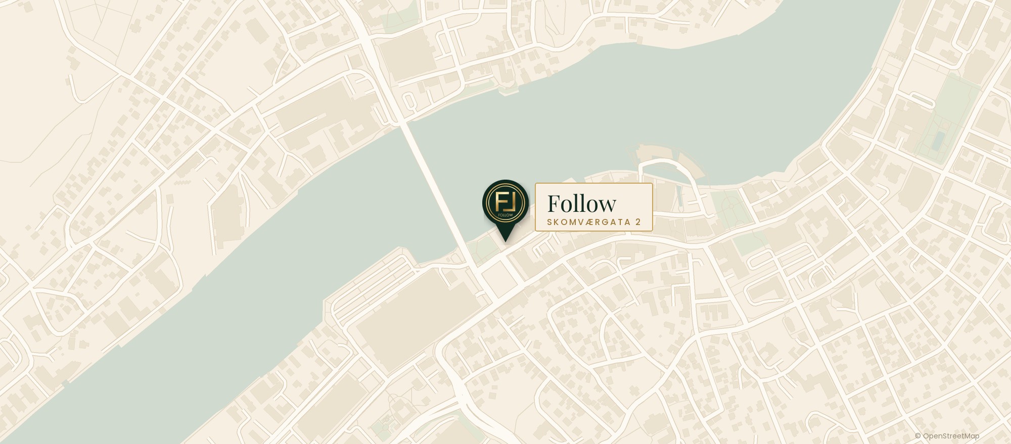Map: Follow, Skomværgata 2, Porsgrunn